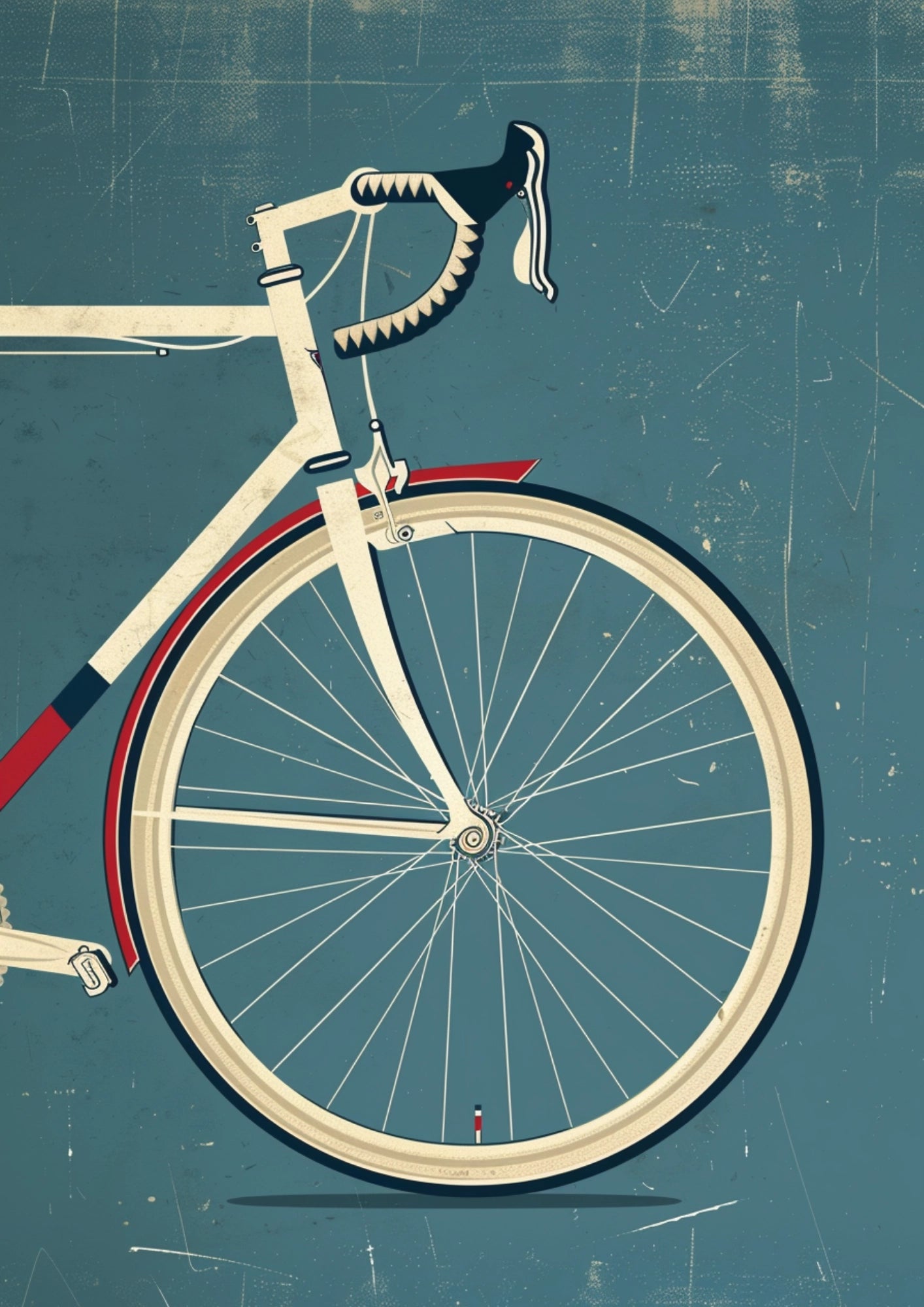 Minimalistyczny Retro Rower Plakat