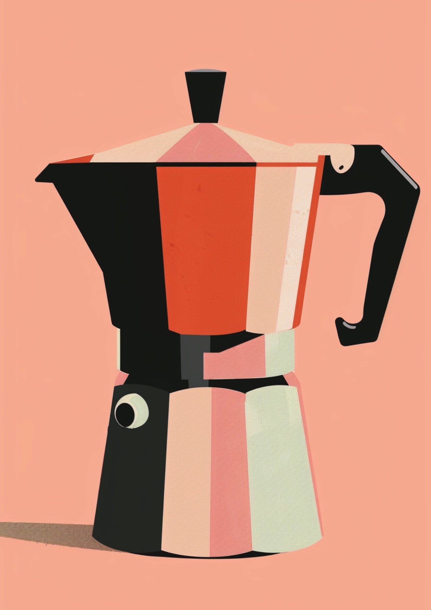 Kolorowy Ekspres do Kawy Plakat