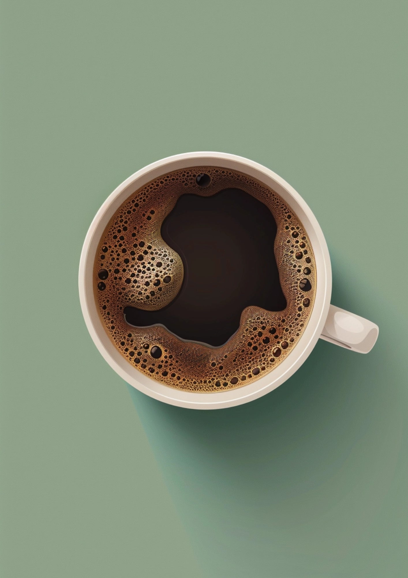 Poranna Kawa przy Zieleni Plakat