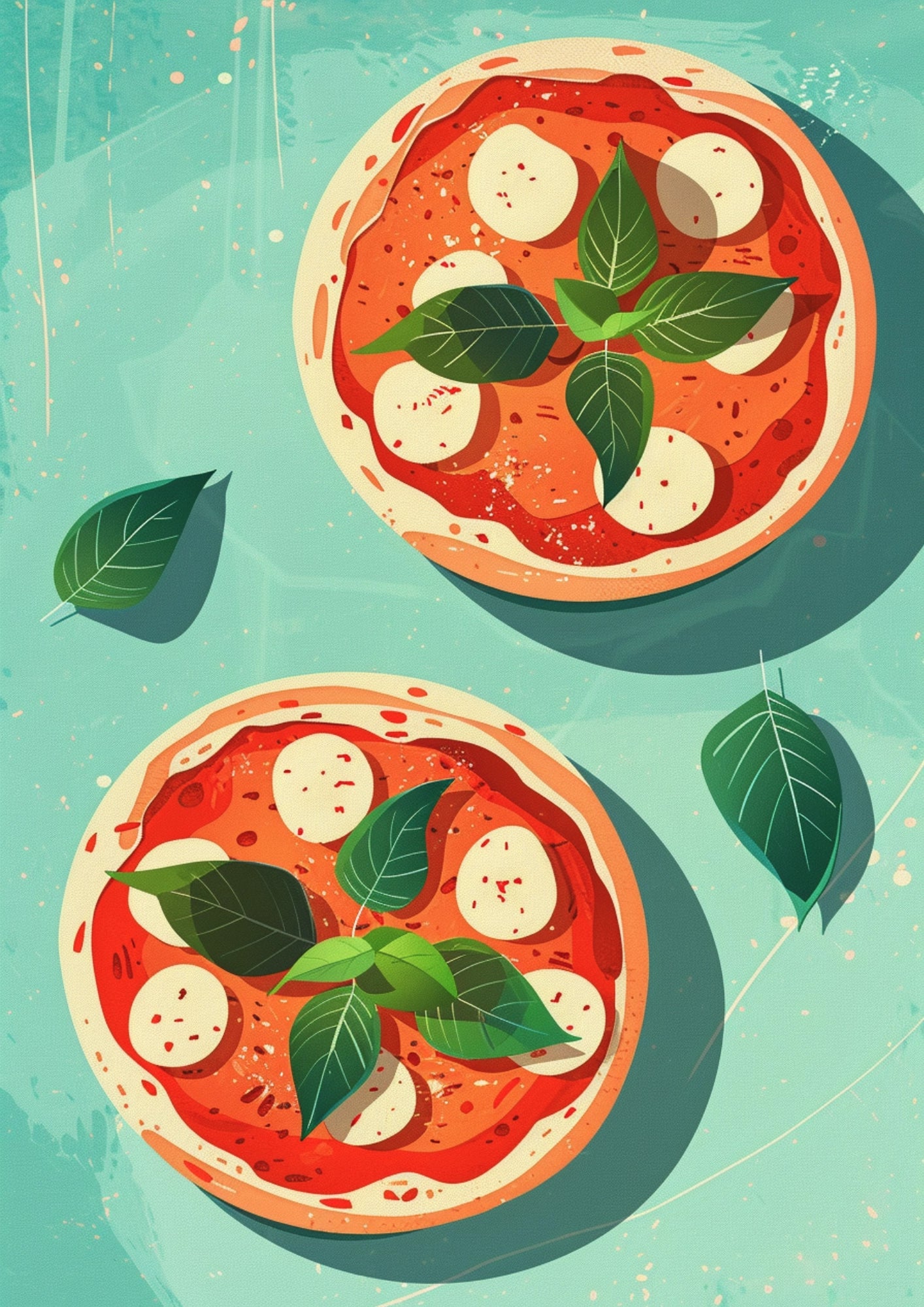 Włoska Klasyczna Pizza Plakat