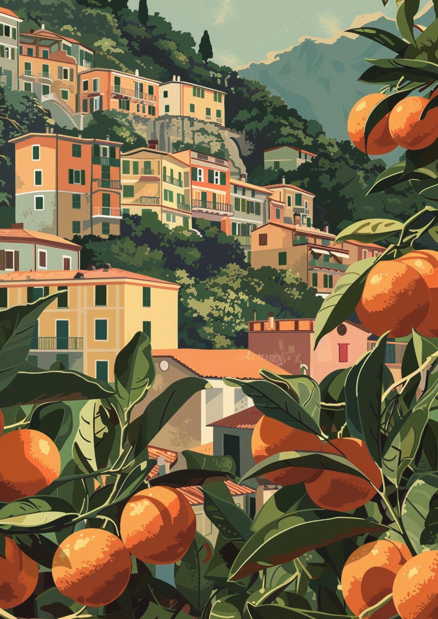 Urokliwa Włoska Wieś Plakat