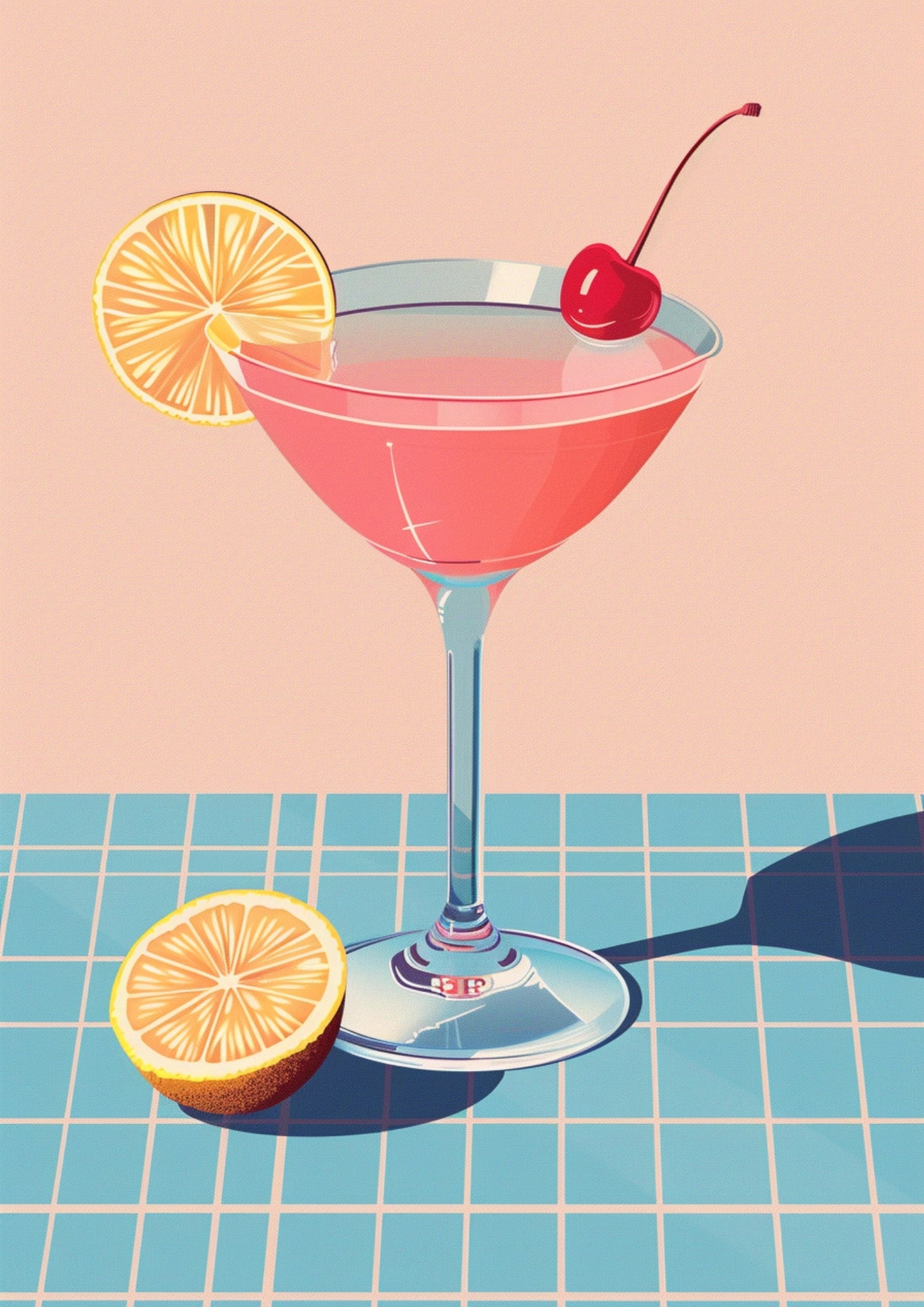 Letnia Odświeżająca Koktajlowa Plakat