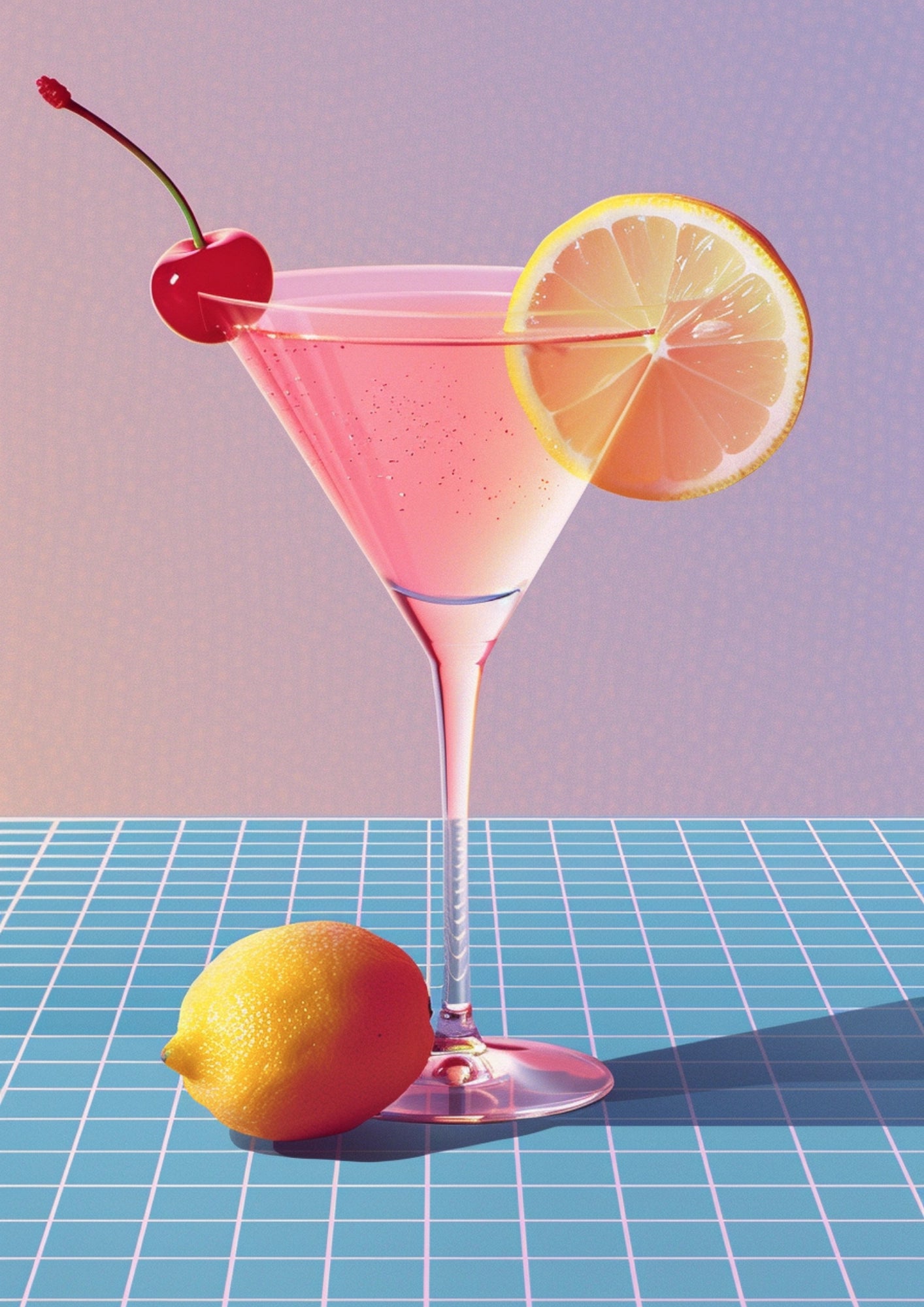 Lato w Szklance Koktajlu Plakat