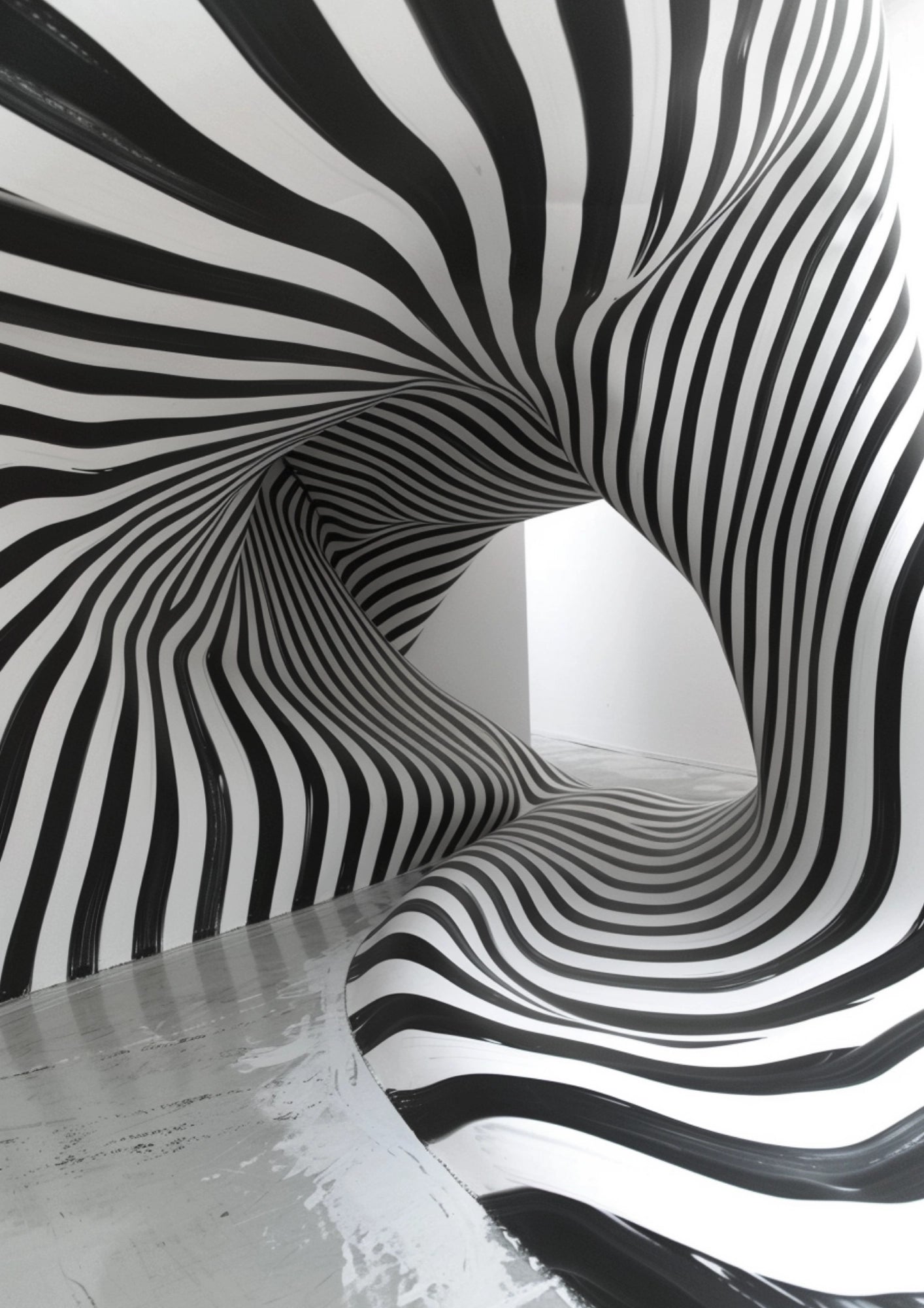 Hipnotyzujący Tunel Iluzji Plakat