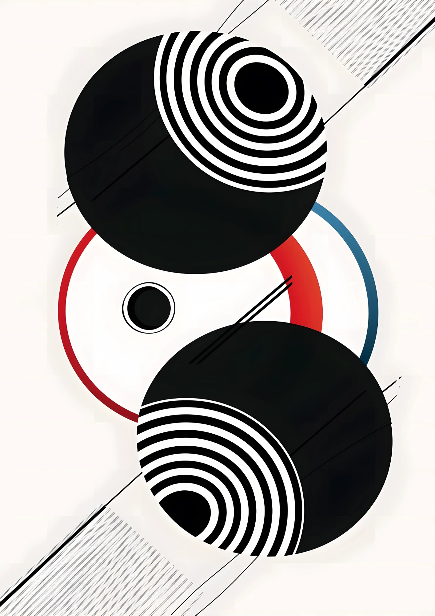 Geometryczne Kontrasty Sfer Plakat