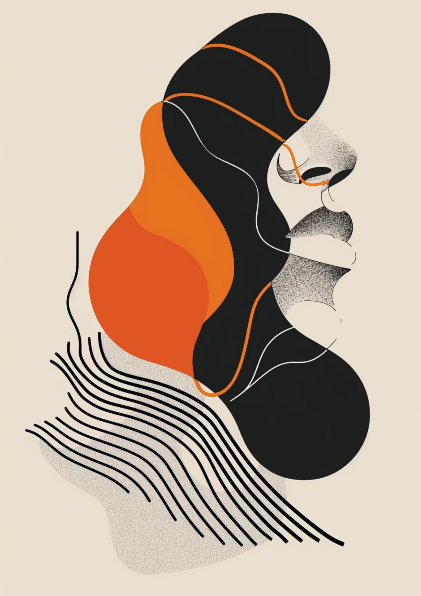 Abstrakcyjna Twarz Harmonia Plakat