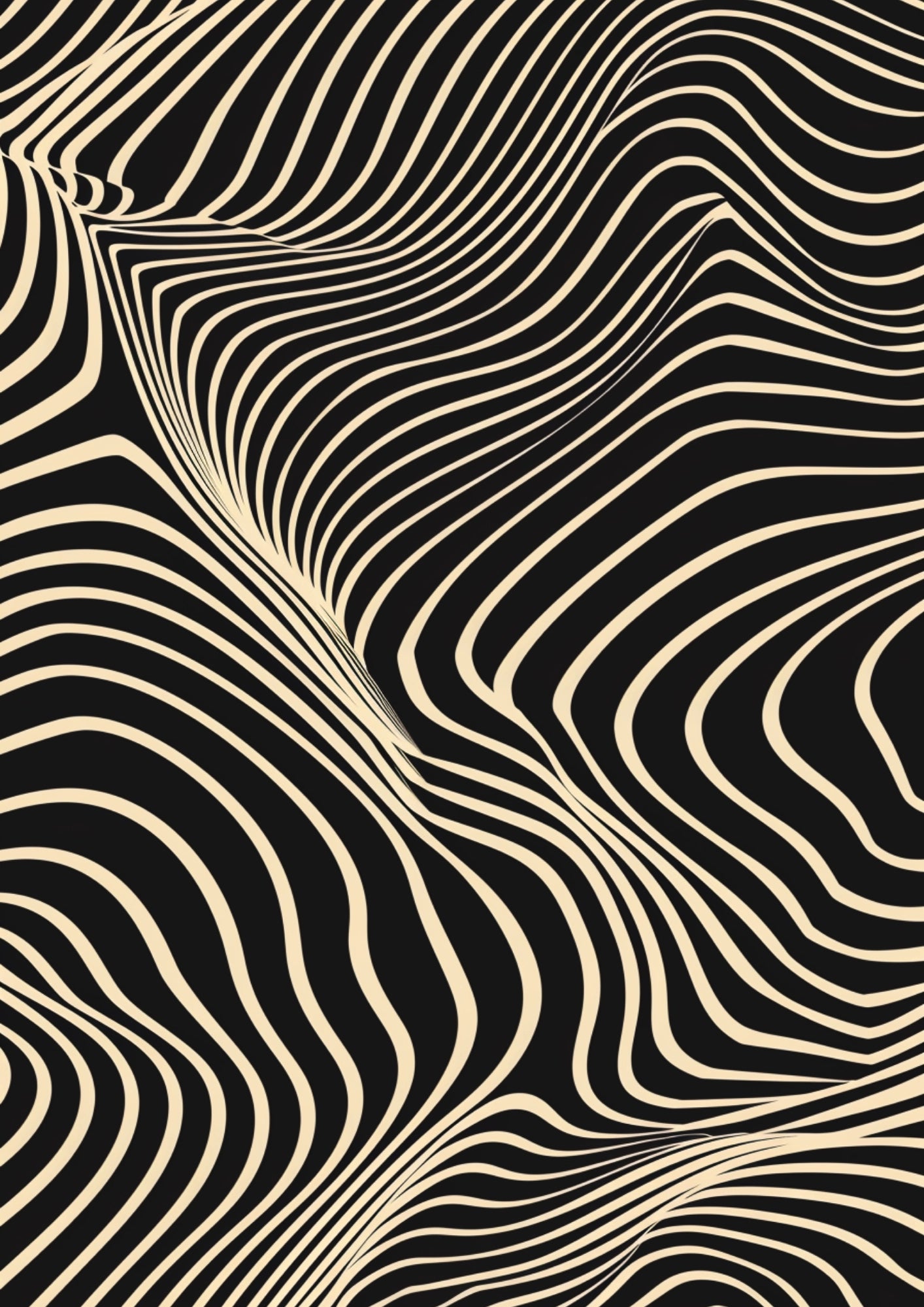 Fala Wibracji Op-Art Plakat