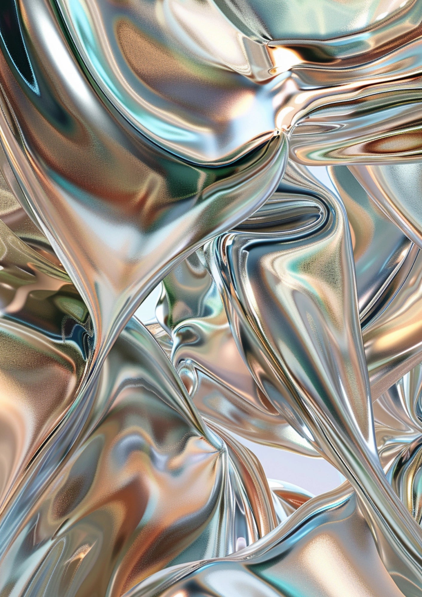 Abstrakcyjna Fala Metalu Plakat