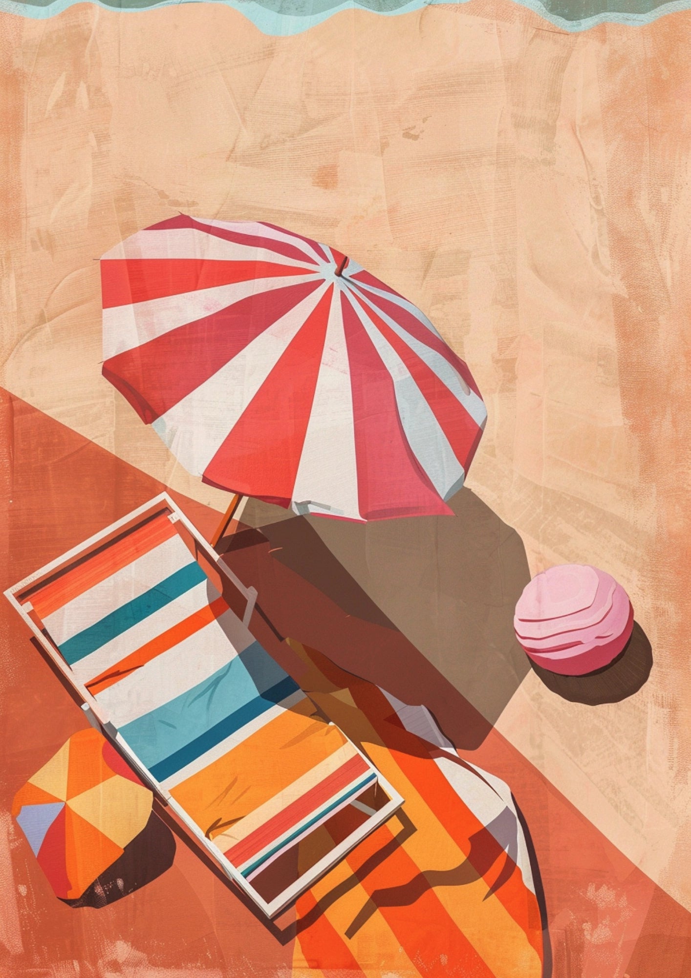 Letni Spokój Plaży Plakat