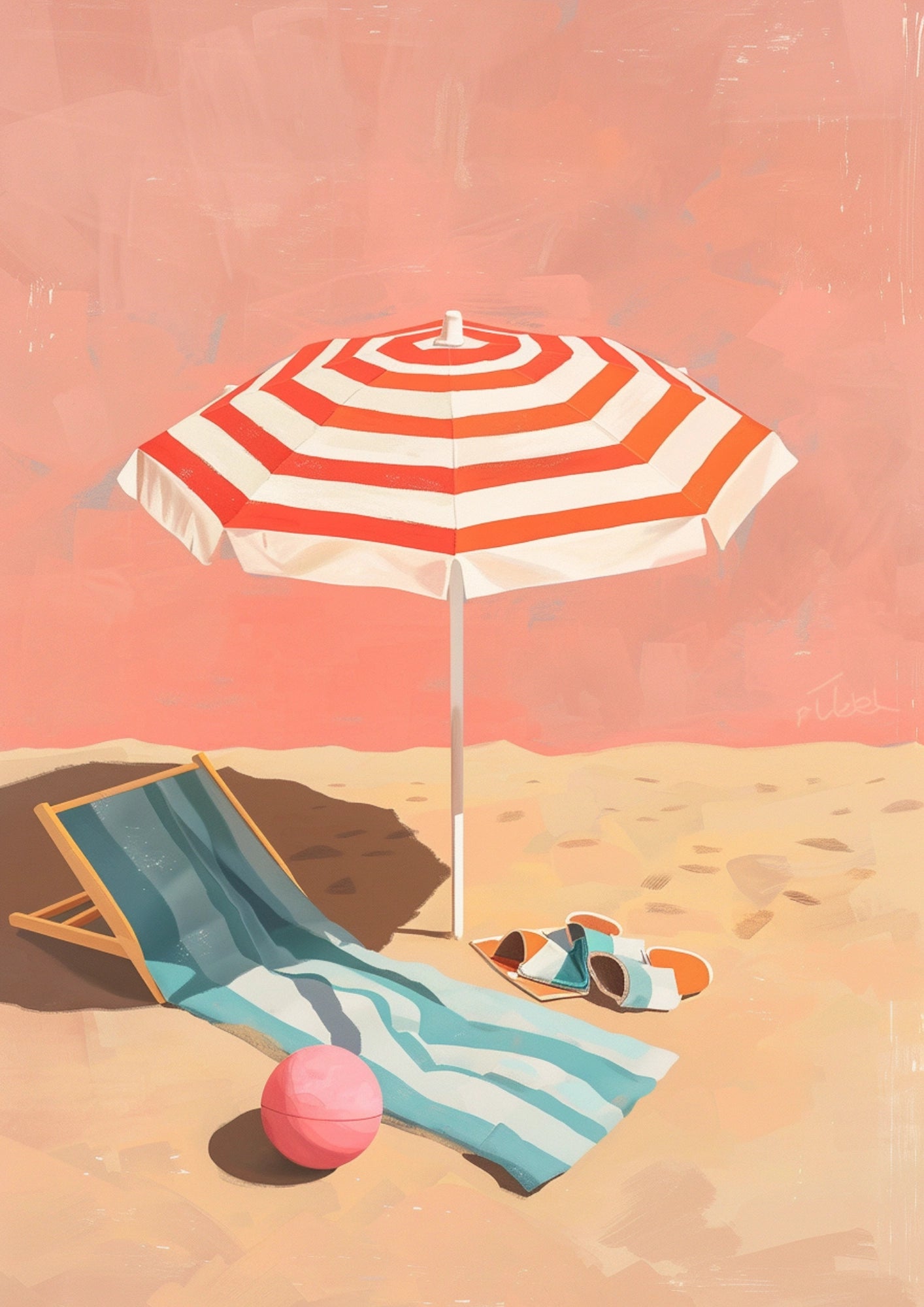 Letni Relaks Na Plaży Plakat