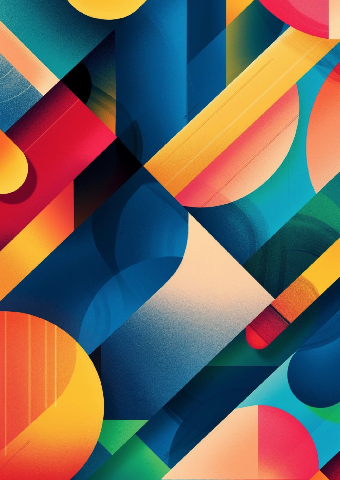 Kolorowa Abstrakcja Geometryczna Plakat