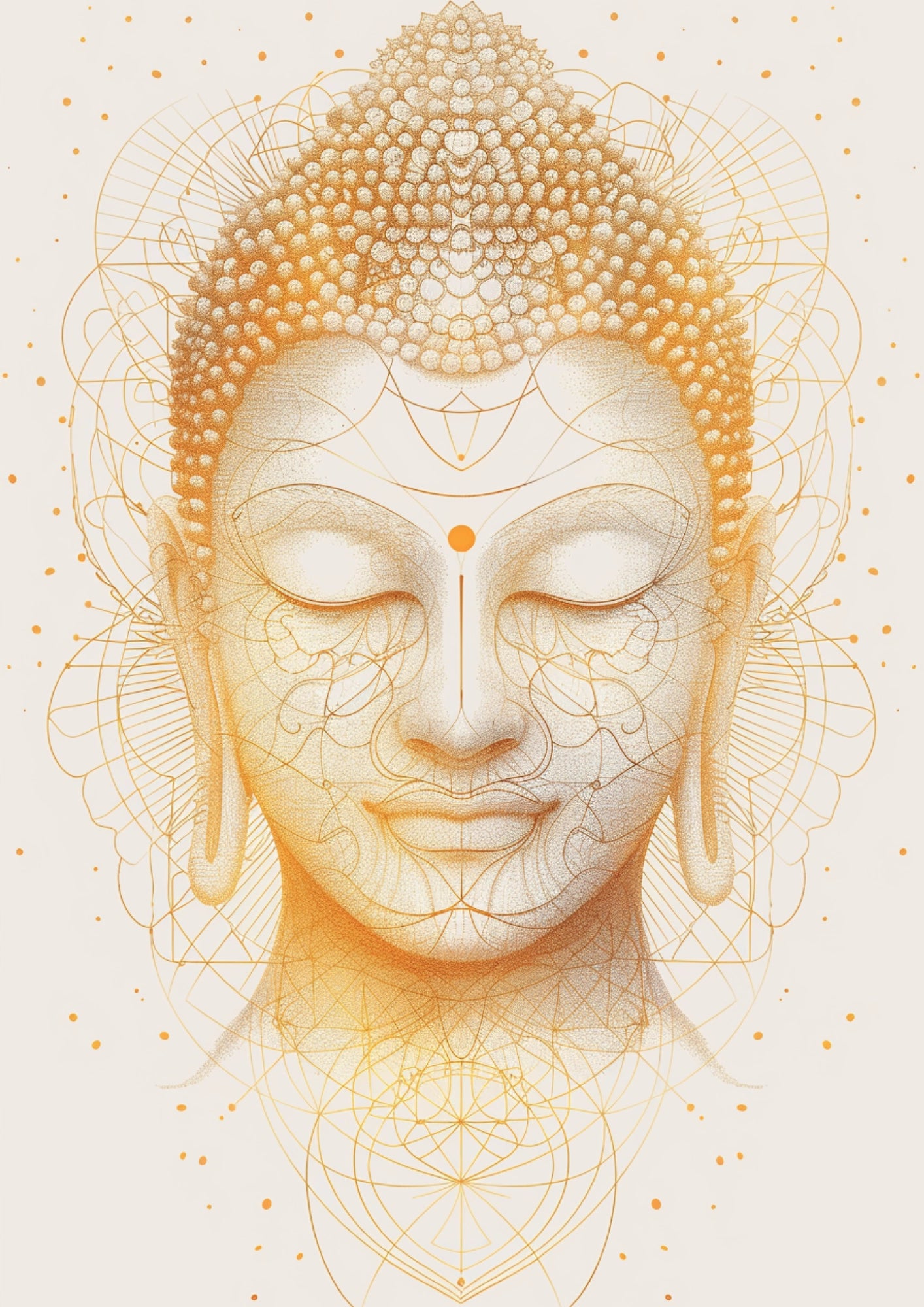 Złoty Spokój Medytacji Plakat