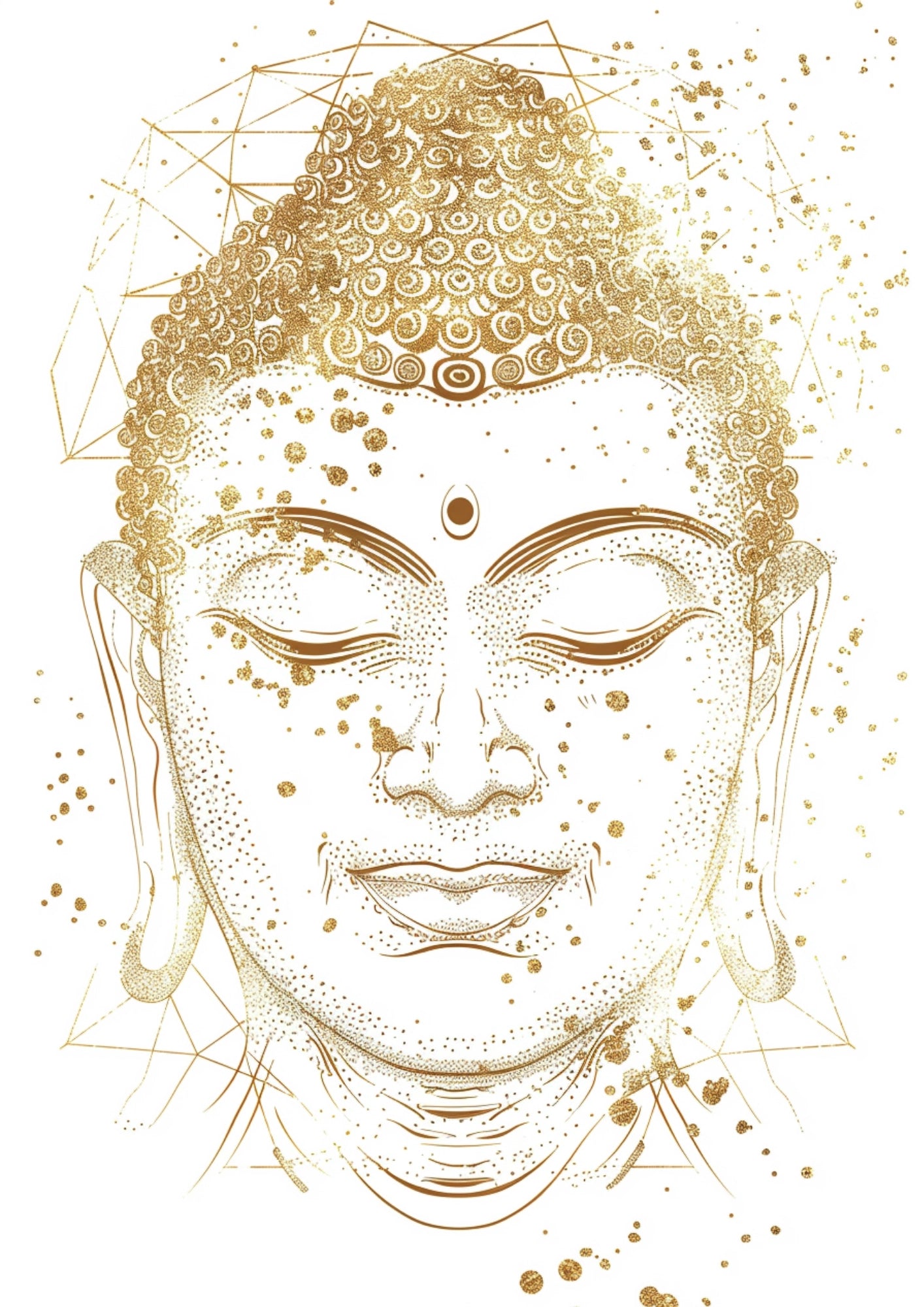 Złoty Spokój Buddy Plakat