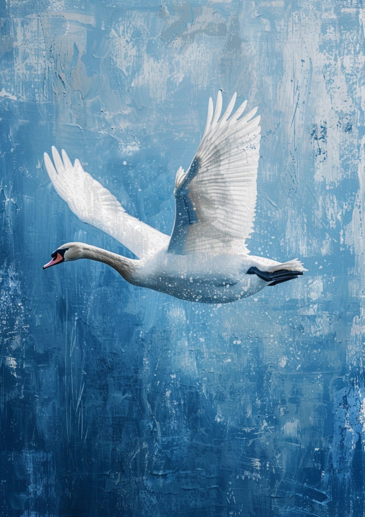 Łabędź w Błękitnym Przestworze Plakat