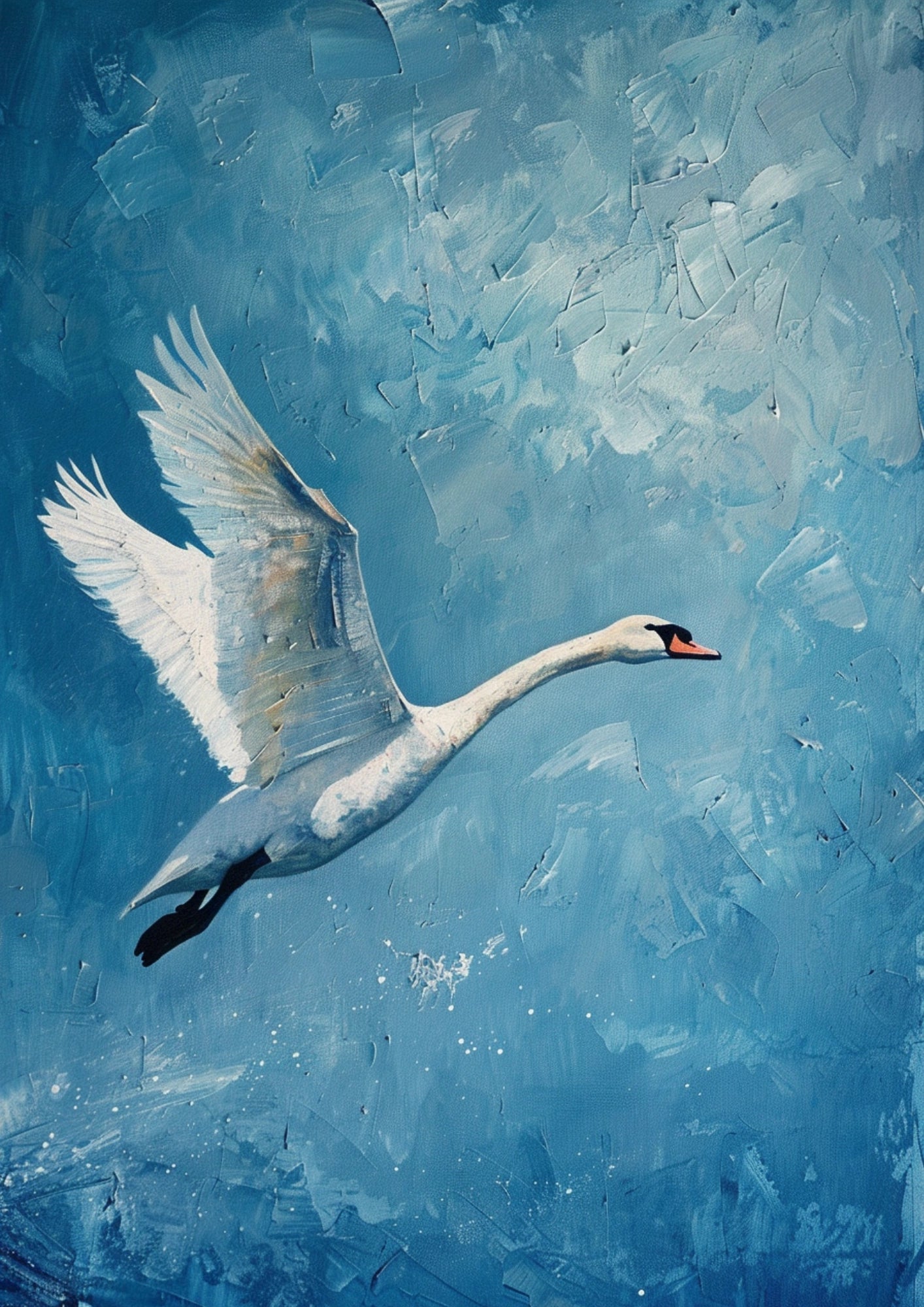 Niebo Pełne Latających Łabędzi Plakat