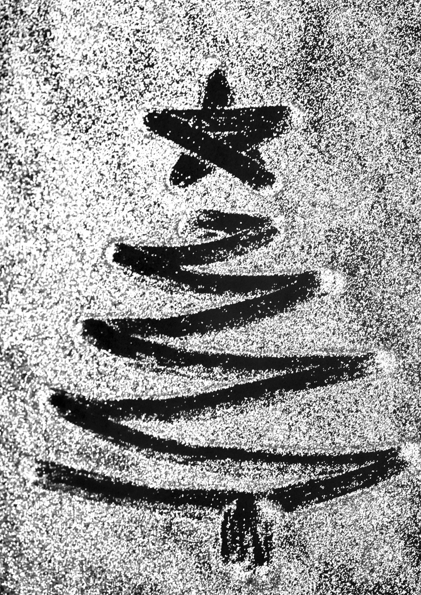 Czarno-Biała Choinka Subtelności Plakat