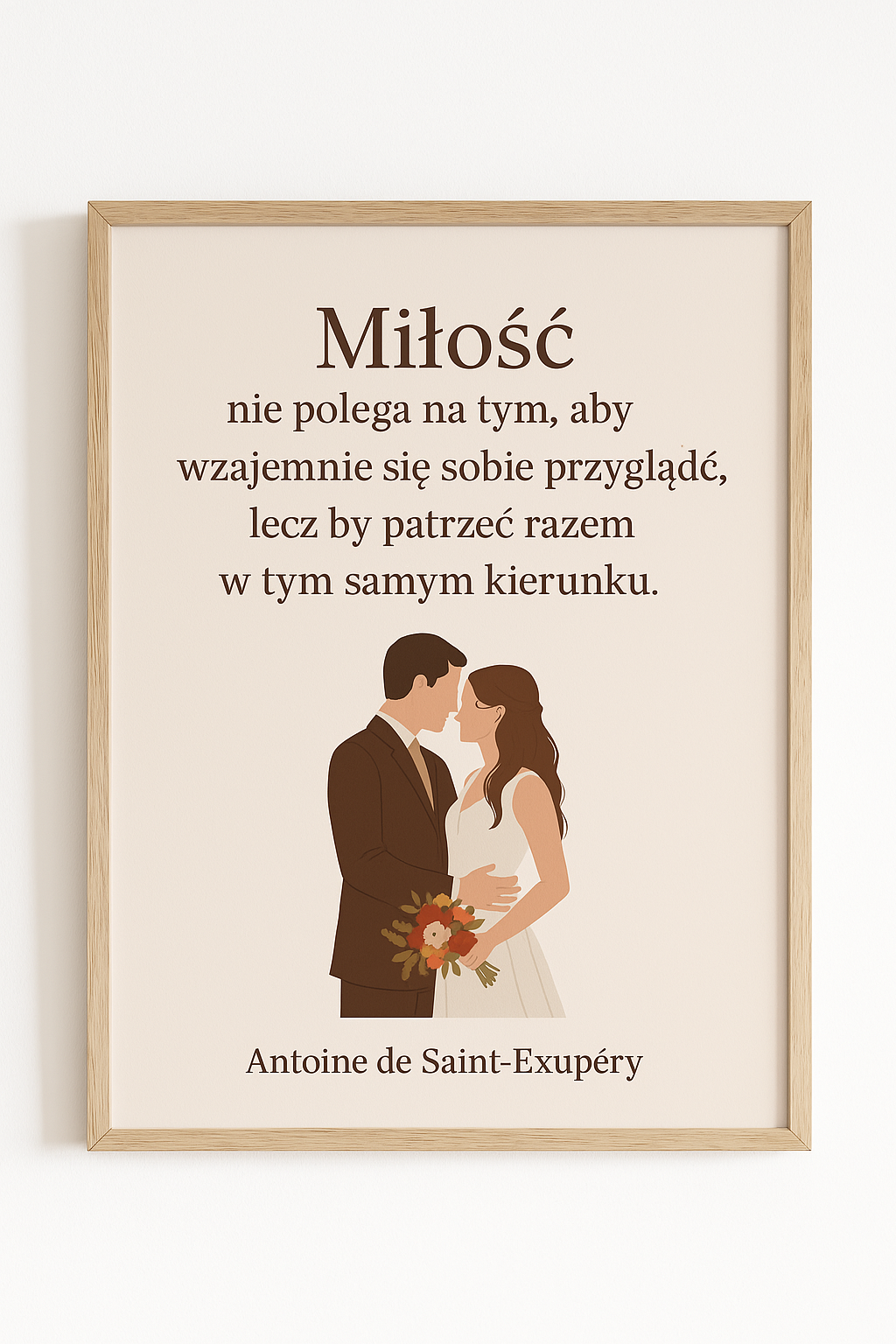 Plakat z cytatem o miłości – idealny prezent na ślub, rocznicę lub walentynki