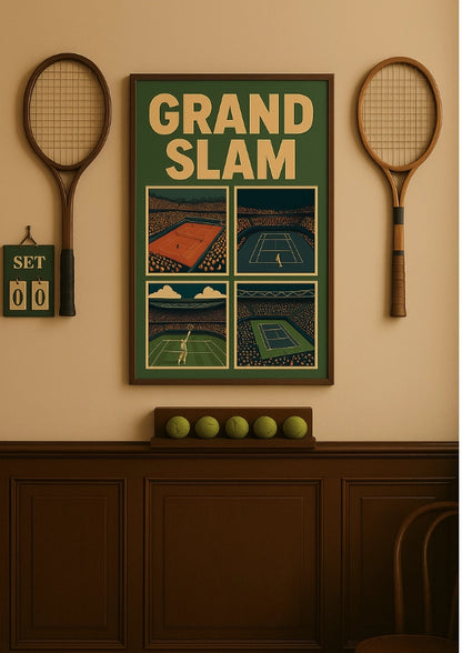 Cztery Korty Wielkiego Szlema Plakat