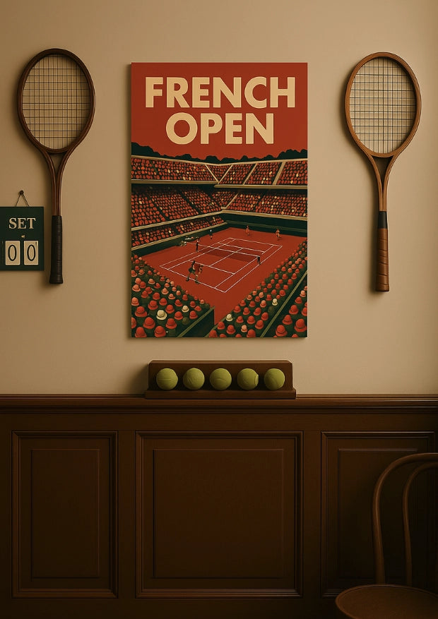 Ceglany Heroizm Roland Garros French Open Plakat