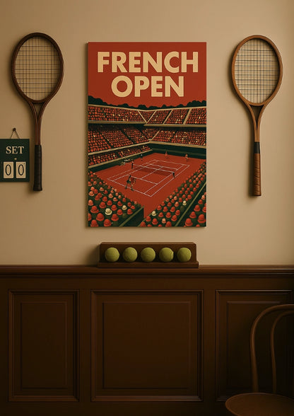 Ceglany Heroizm Roland Garros French Open Plakat