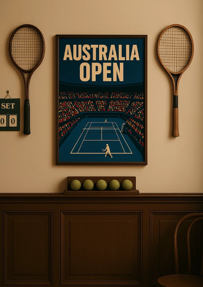 Nocna Walka na Błękicie Australia Open Plakat