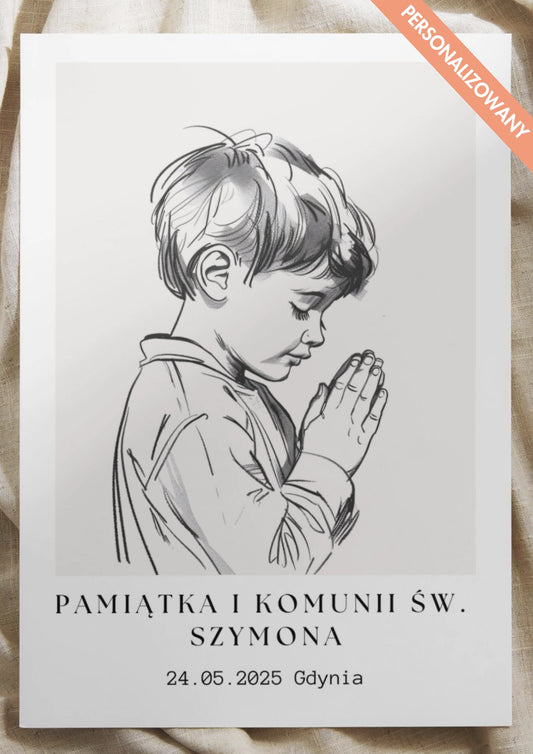 Personalizowany Plakat na Pierwszą Komunię Świętą – Niezapomniana Pamiątka dla Chłopca