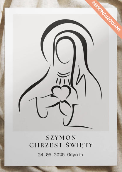 Personalizowany Plakat na Chrzest Święty – Wyjątkowa Pamiątka