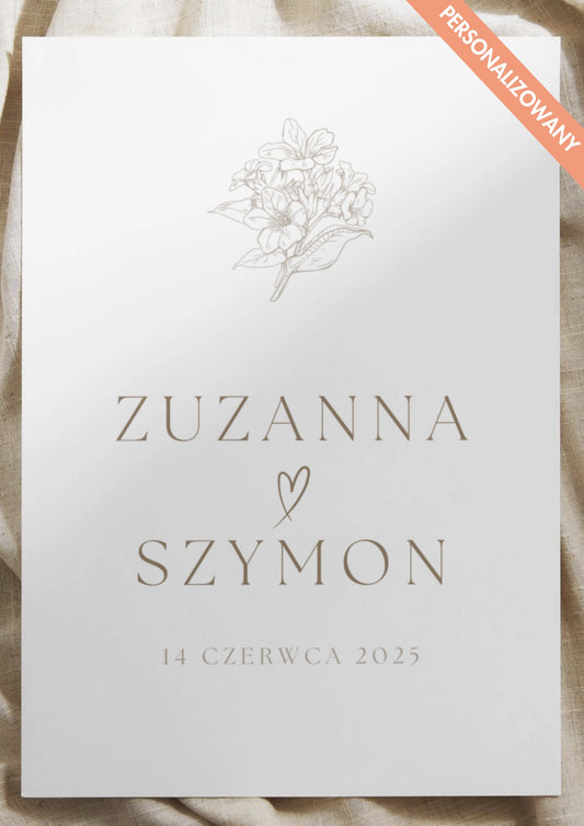 Personalizowany Plakat z Imionami i Datą – Pamiątka Ślubu, Rocznicy lub Zaręczyn