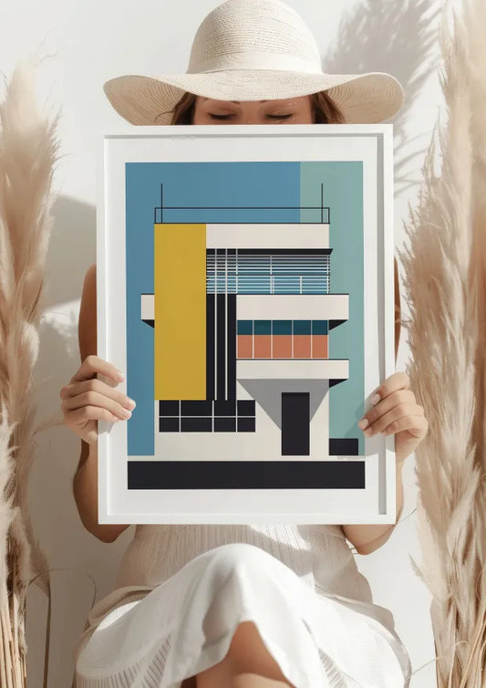 Bauhausowy Minimalizm w Architekturze Plakat