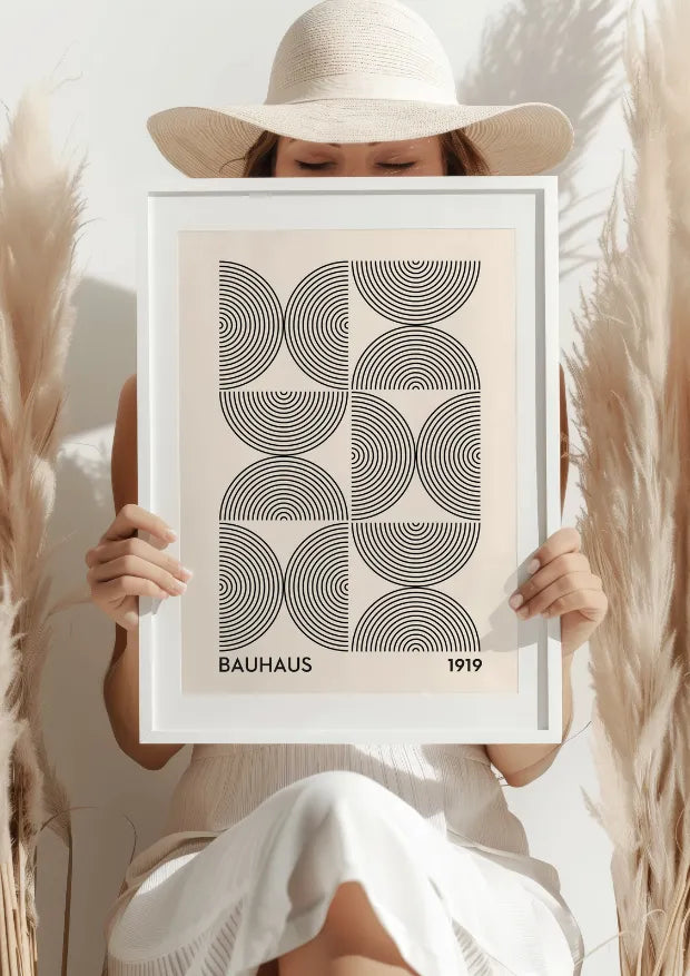 Bauhausowa Abstrakcja Geometryczna Plakat