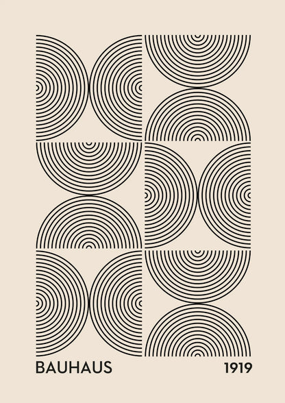 Bauhausowa Abstrakcja Geometryczna Plakat