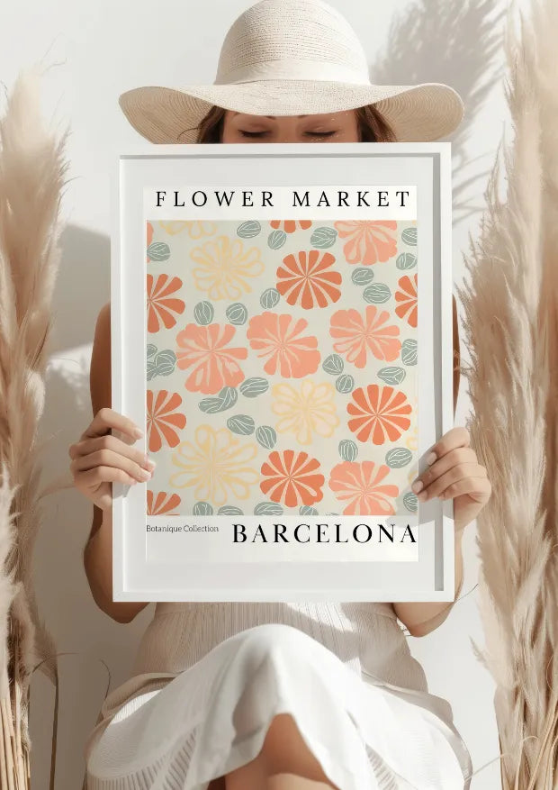 Barcelona Flower Market Plakat