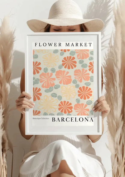Barcelona Flower Market Plakat