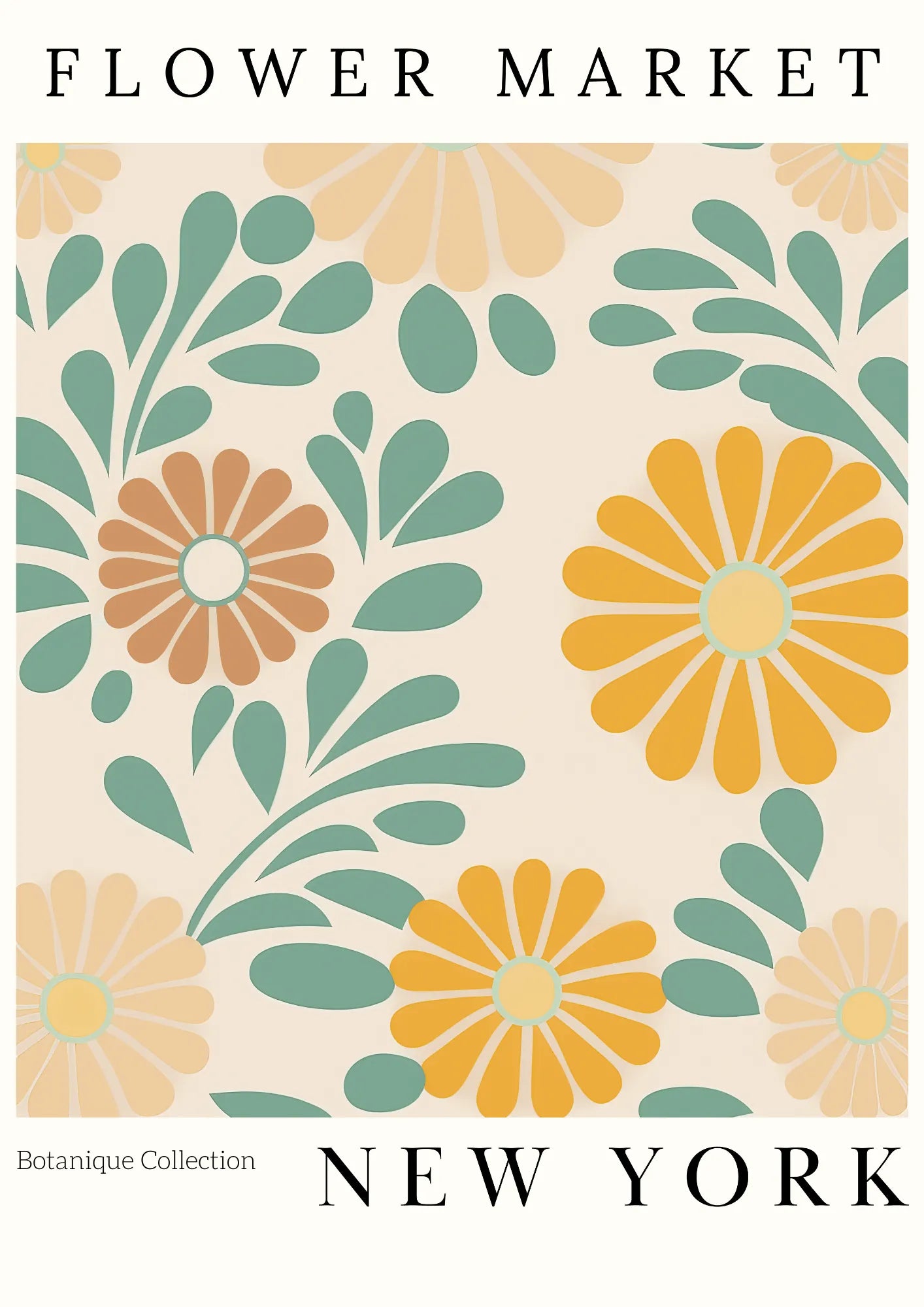 New York Flower Market Plakat