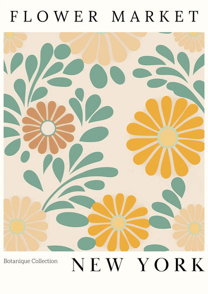 New York Flower Market Plakat