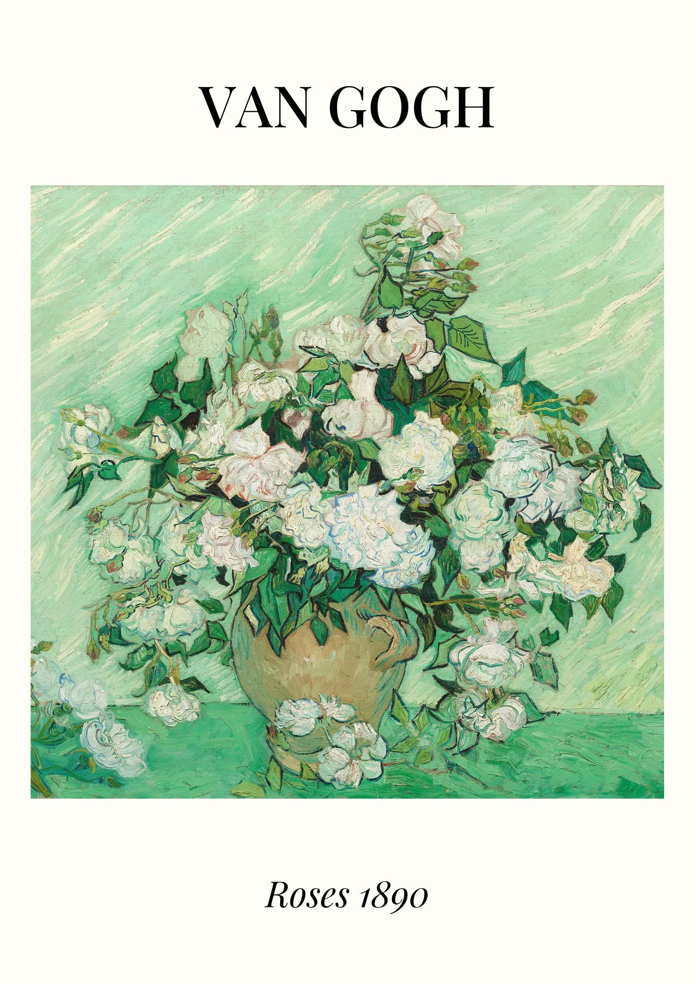 Van Gogh Białe Róże 1890 Plakat