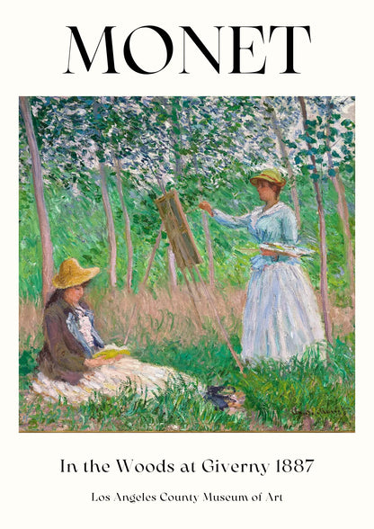 Monet W Lesie w Giverny 1887 Plakat