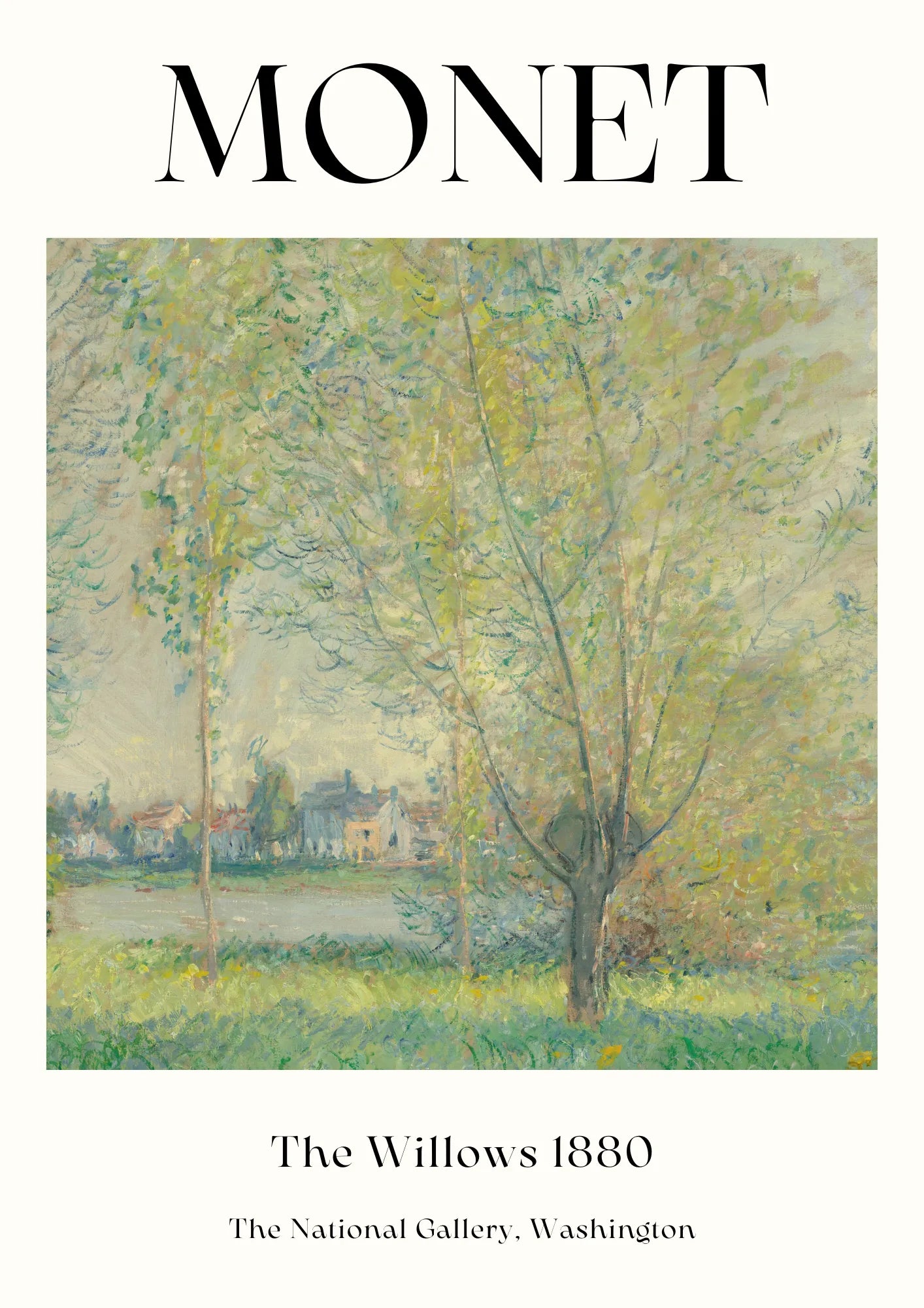 Monet Wierzby 1880 Plakat