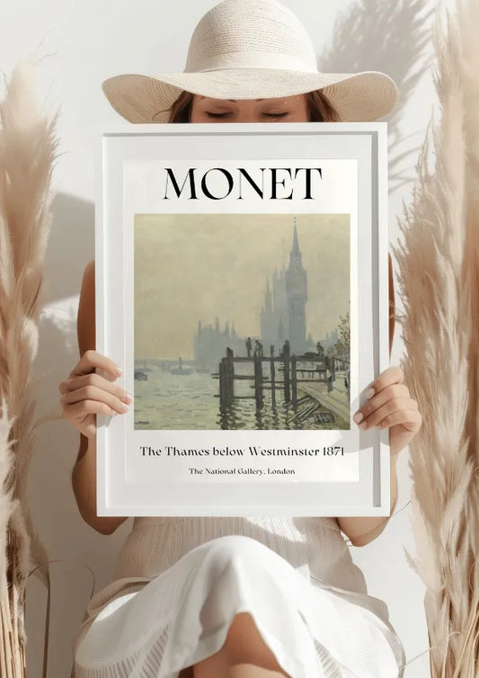 Monet Tamiza pod Westminsterem 1871 Plakat
