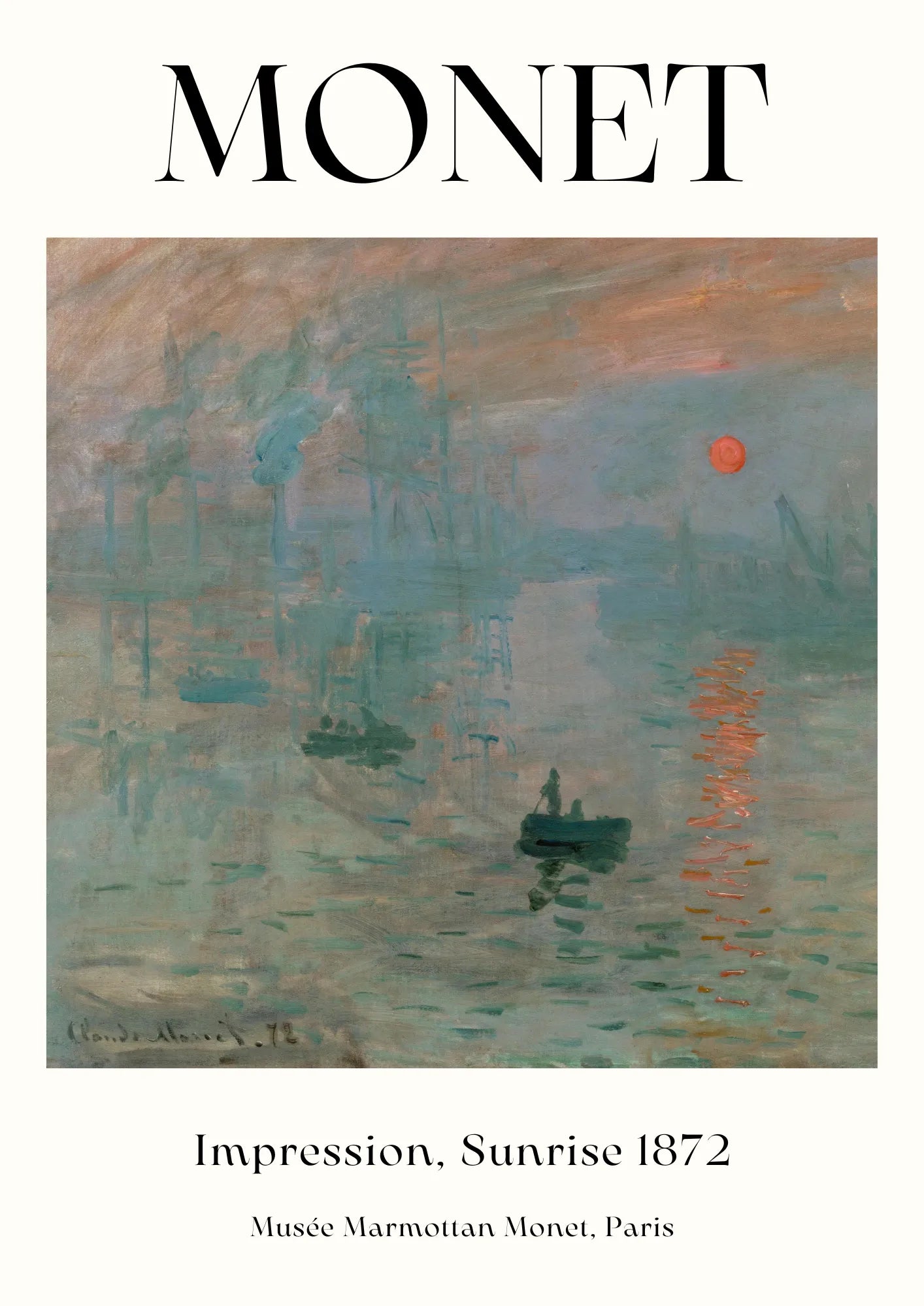 Monet Wschód Słońca 1872 Plakat
