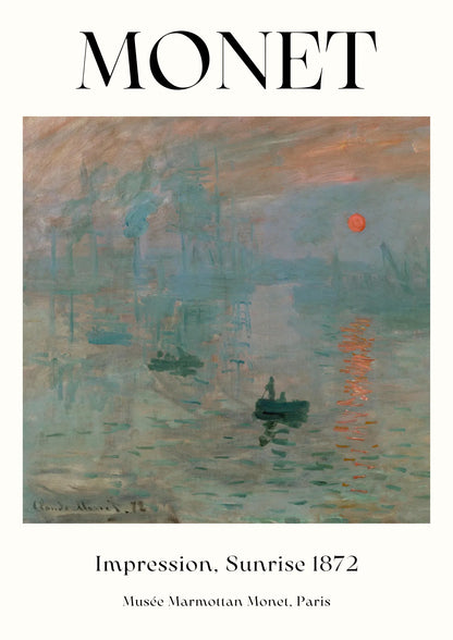 Monet Wschód Słońca 1872 Plakat