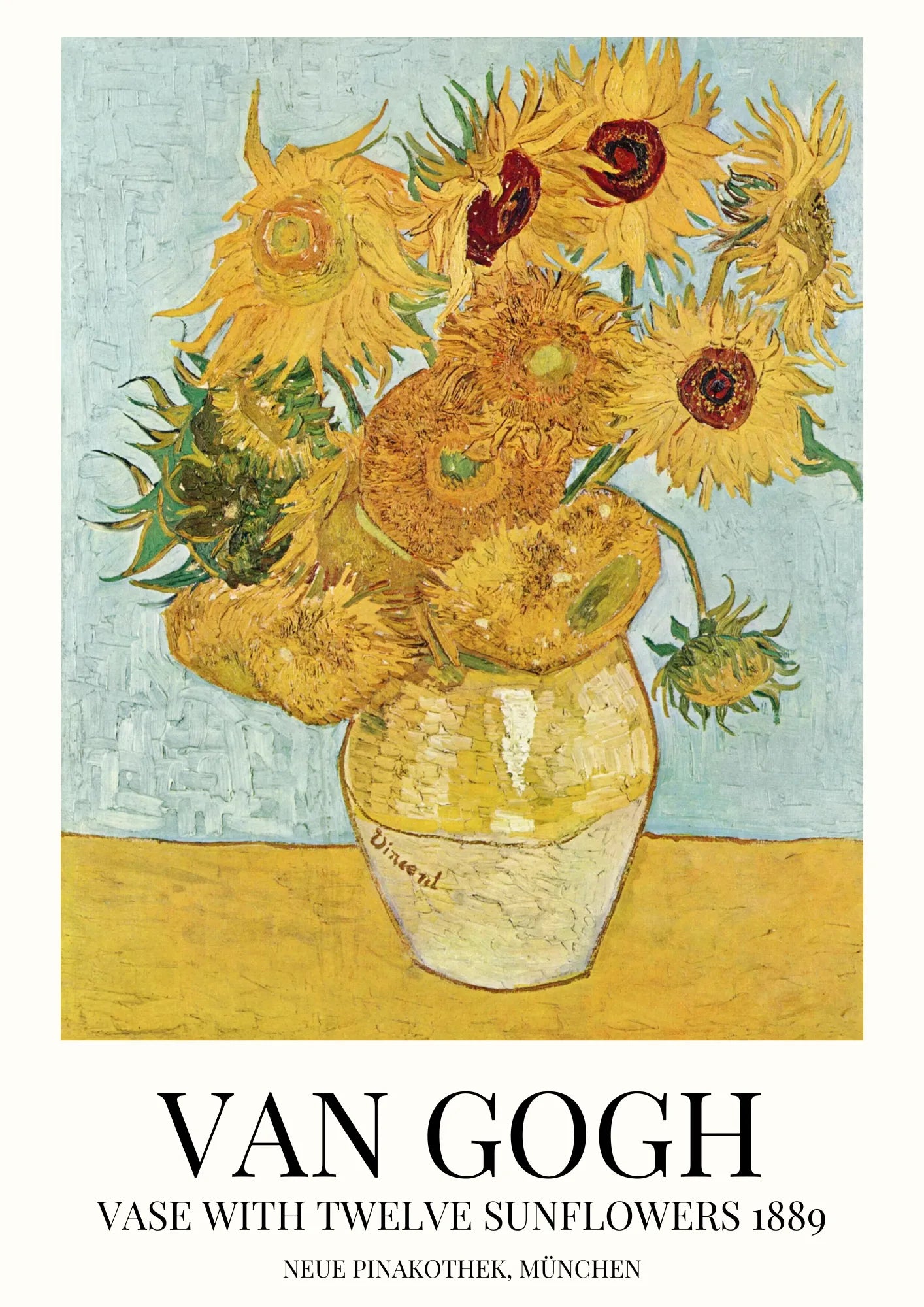 Van Gogh Wazon z Dwunastoma Słonecznikami 1889 Plakat
