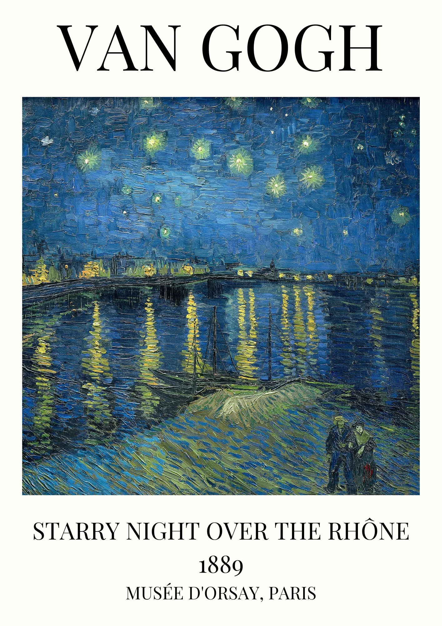 Van Gogh Gwiaździsta Noc nad Rodanem 1889 Plakat