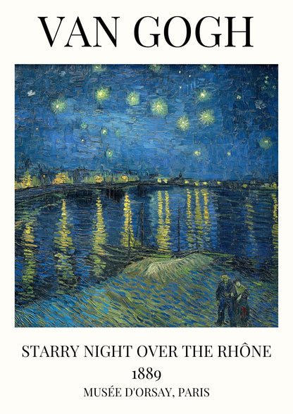 Van Gogh Gwiaździsta Noc nad Rodanem 1889 Plakat