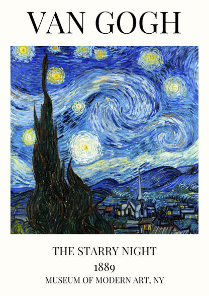 Van Gogh Gwiaździsta Noc 1889 Plakat