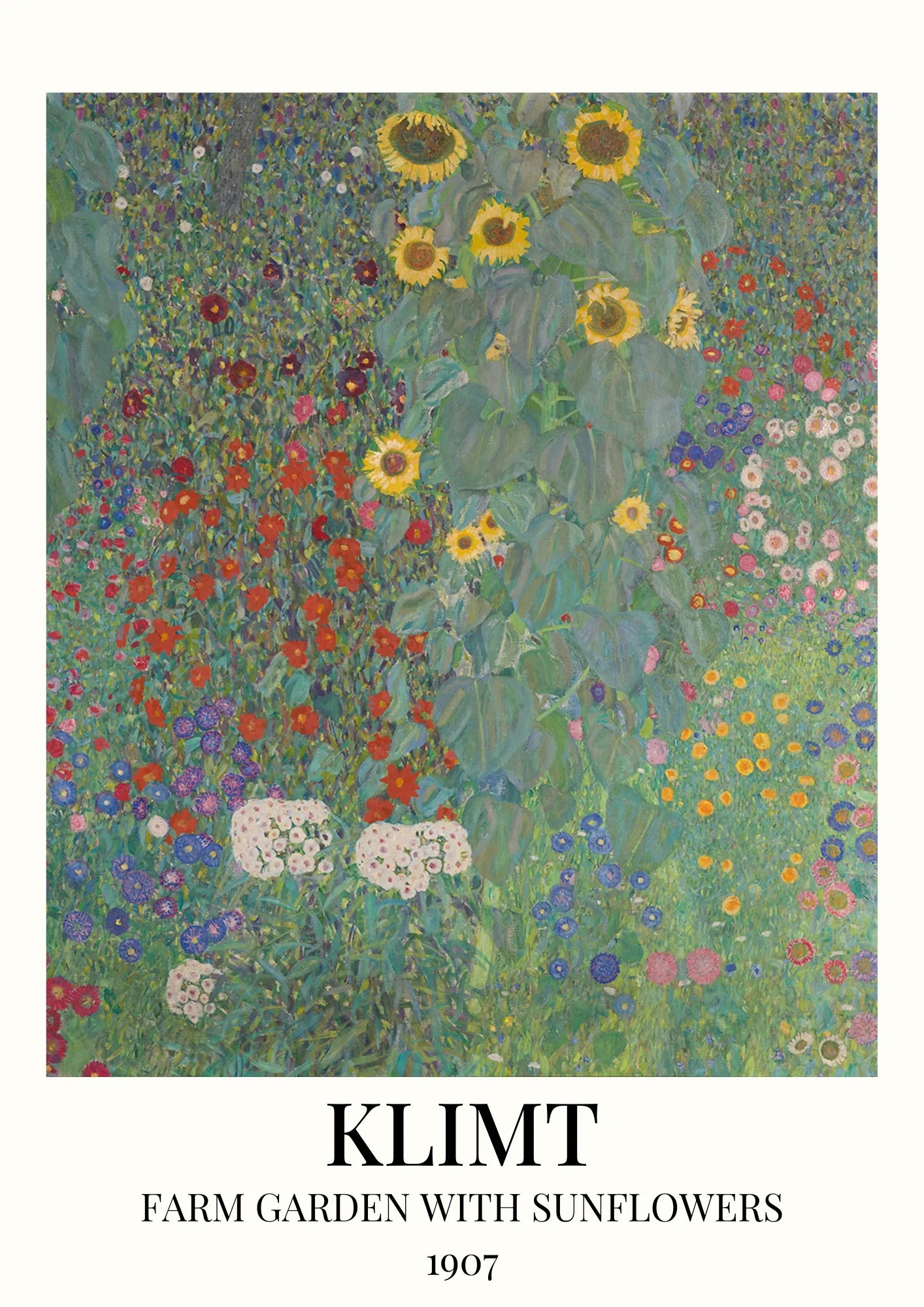 Klimt Ogród z Słonecznikami 1907 Plakat