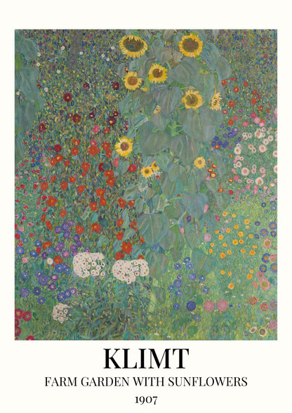 Klimt Ogród z Słonecznikami 1907 Plakat