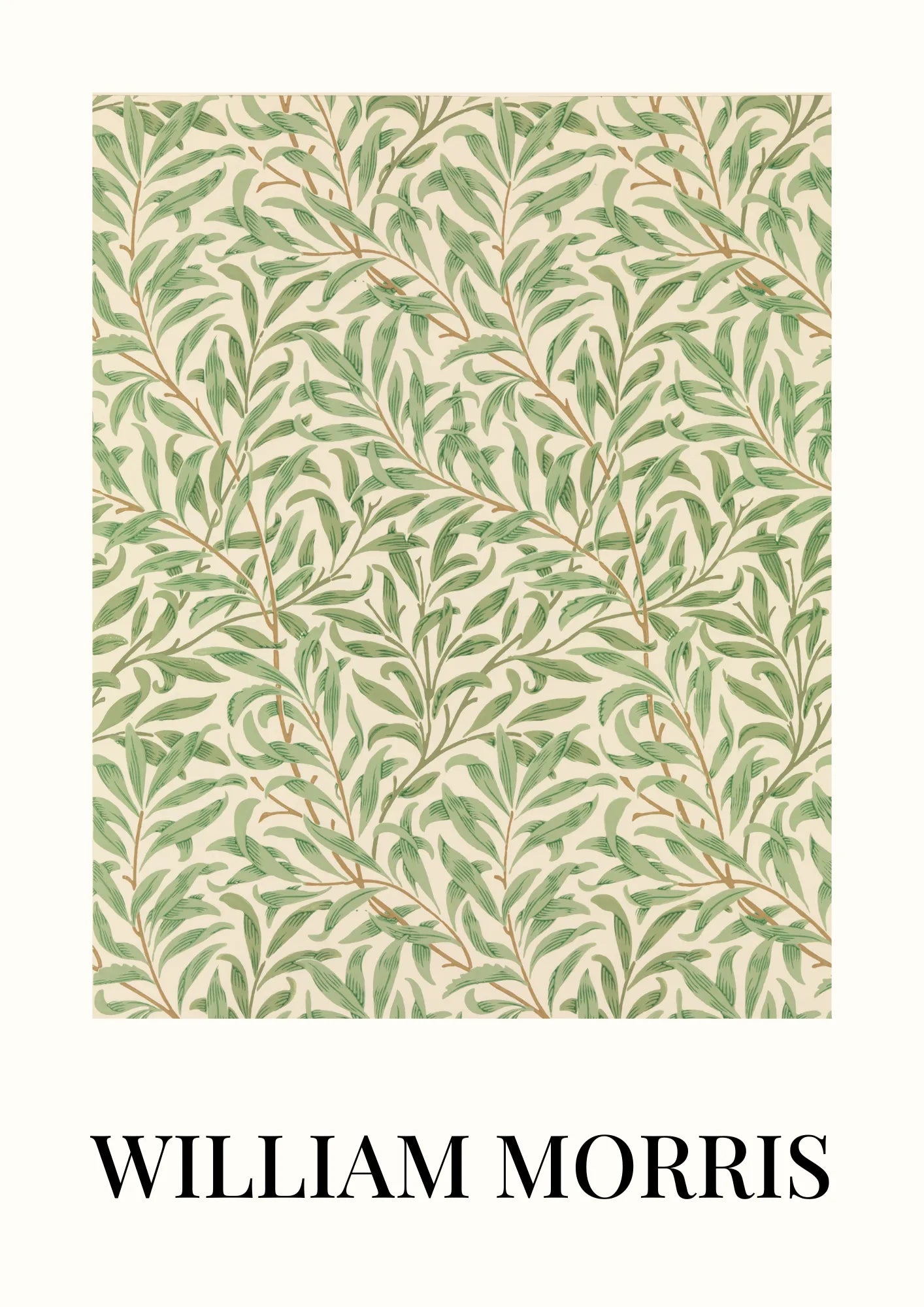 William Morris Wzór z Liśćmi Plakat