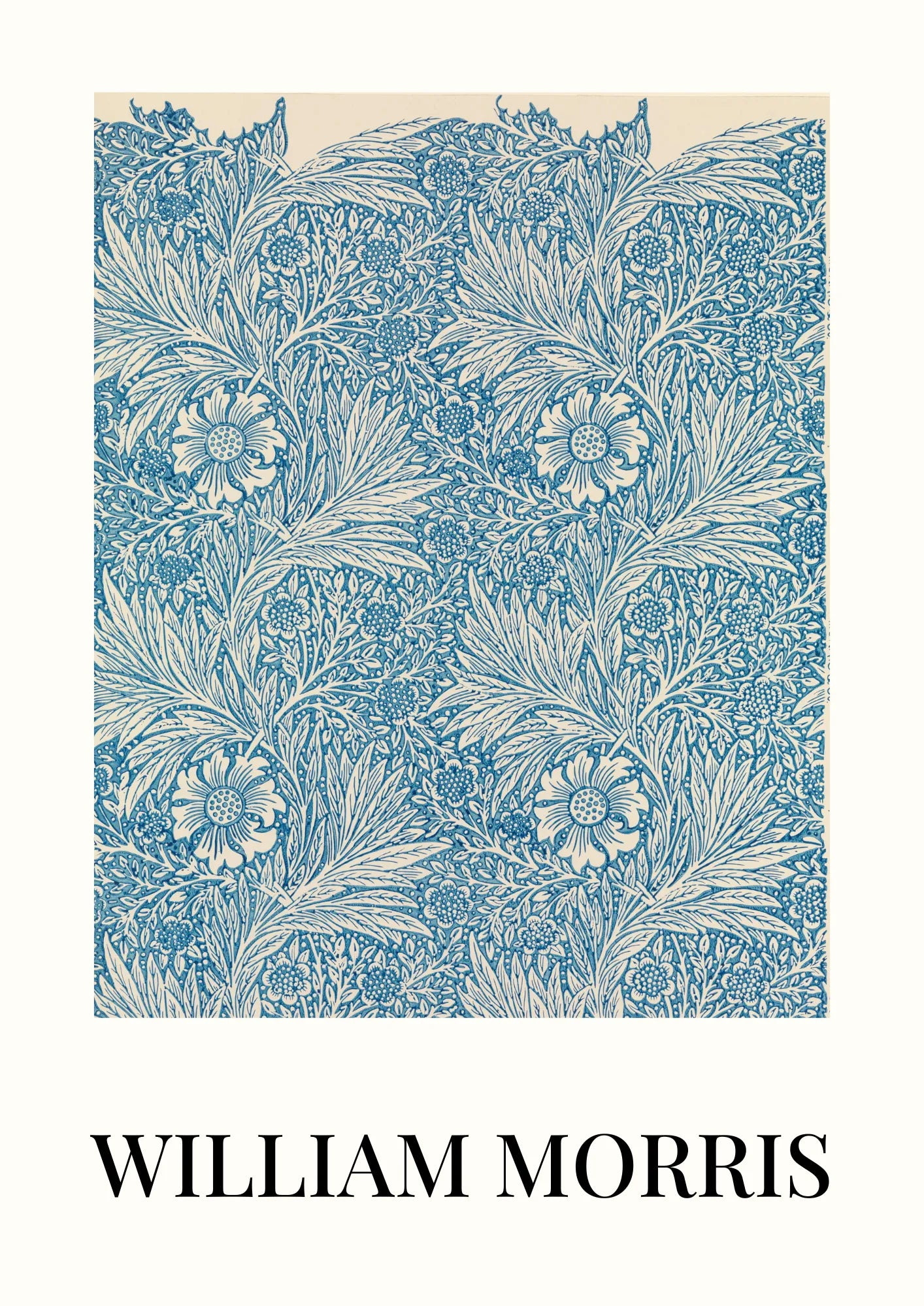 William Morris Kwiaty w Turkusowym Niebieskim Plakat