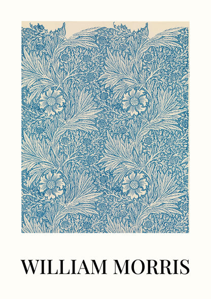 William Morris Kwiaty w Turkusowym Niebieskim Plakat